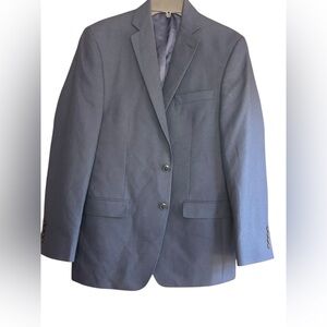 NWT Van Heusen men's suit blue black pattern 38R; pants 32X30